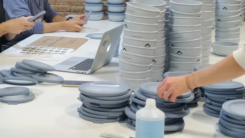 Container production and packaging process