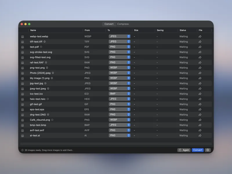 Screenshot of Picmal app interface