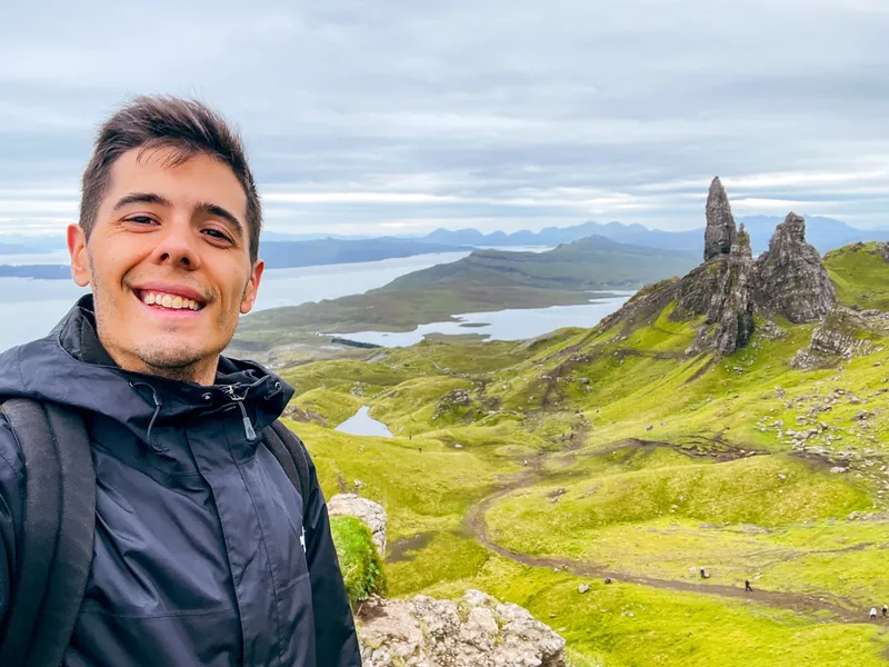 Me at the Old Man of Storr, Isle of Skye, Scotland