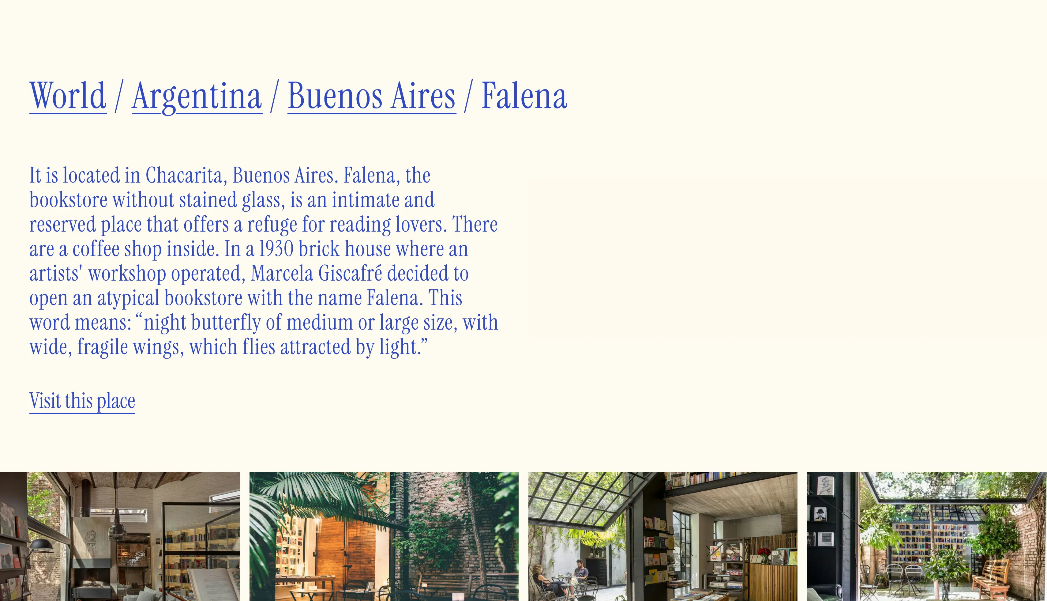 Creare Spaces website
